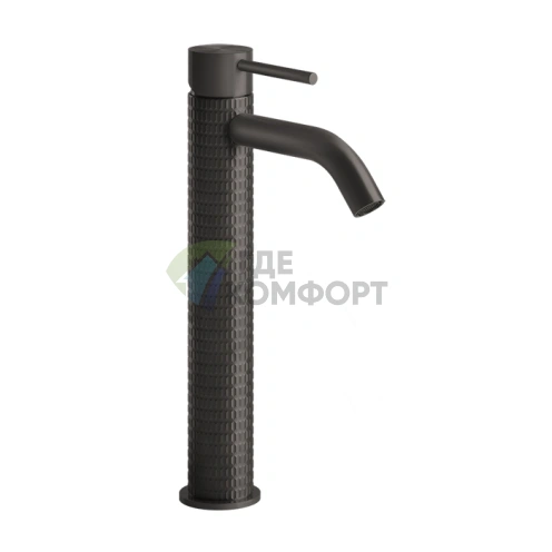 Смеситель для раковины GESSI 316 высокий 305 мм, цвет brushed black metal PVD (54209#707) - фото 1