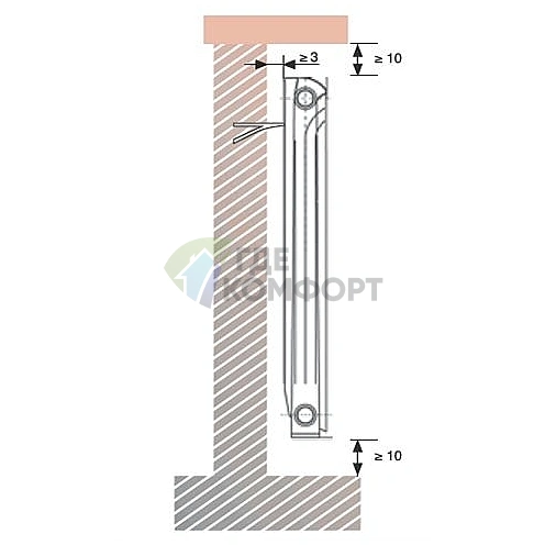 Радиатор Global Klass 500 6 секции алюминиевый - фото 4