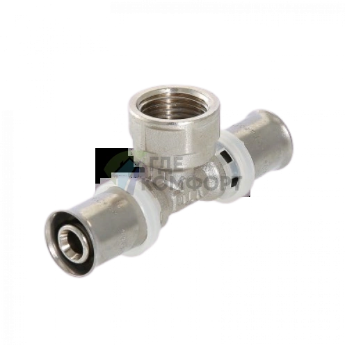 Тройник пресс с внутренней резьбой 26х1/2х26 Valtec - фото 4