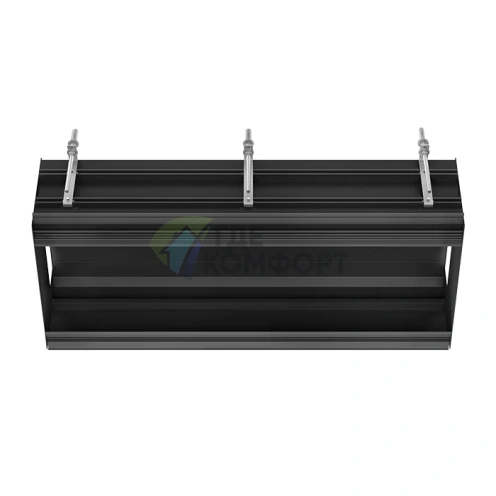 GESSI BINARIO — линейный профиль 880 мм для 4 модулей, цвет Black XL (61008#299) - фото 1