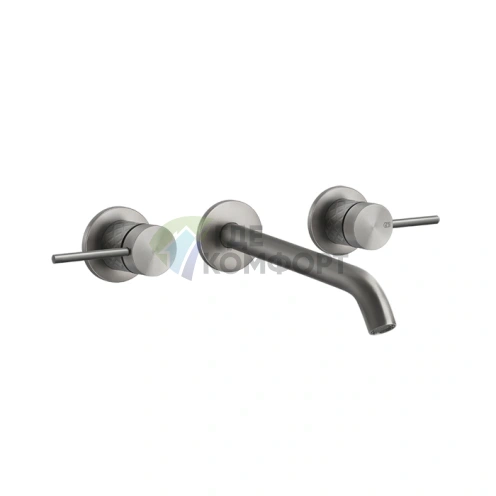 Встраиваемый смеситель GESSI 316 с изливом 200-180 мм, цвет сталь браш (54194#239) - фото 1