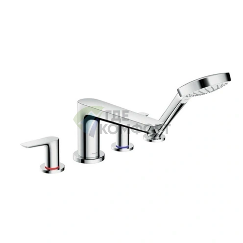 Смеситель для ванны Hansgrohe Talis E с ручным душем, хром (71748000) - фото 1