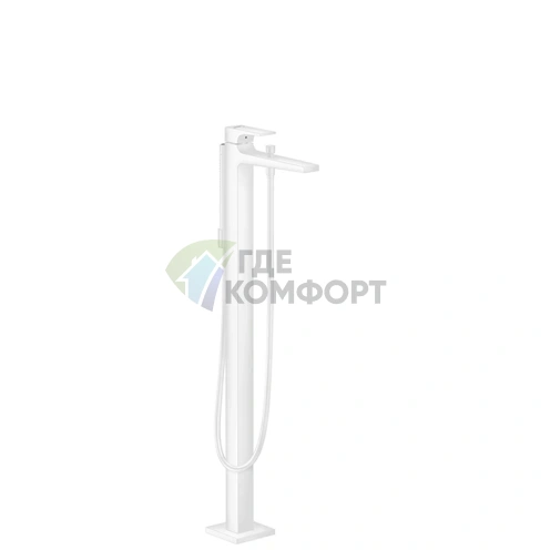 Напольный смеситель Hansgrohe Metropol для ванны с ручным душем, матовый белый (32532700) - фото 1