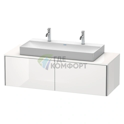Подвесная тумба Duravit XSquare 1400 мм с двумя ящиками, белая глянцевая (XS4905M2222) - фото 1