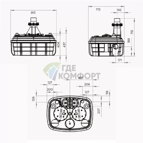 Канализационная насосная станция SFA Sanicubic 2 XL Thriphase - фото 4